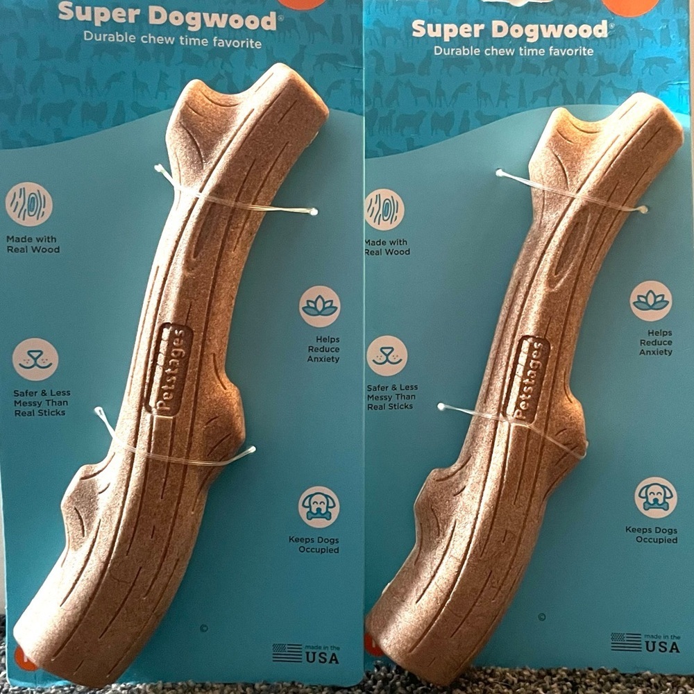 Super Dogwood Dog Chew Toy Sticks 2 Pieces Size Medium - Picture 2 of 5